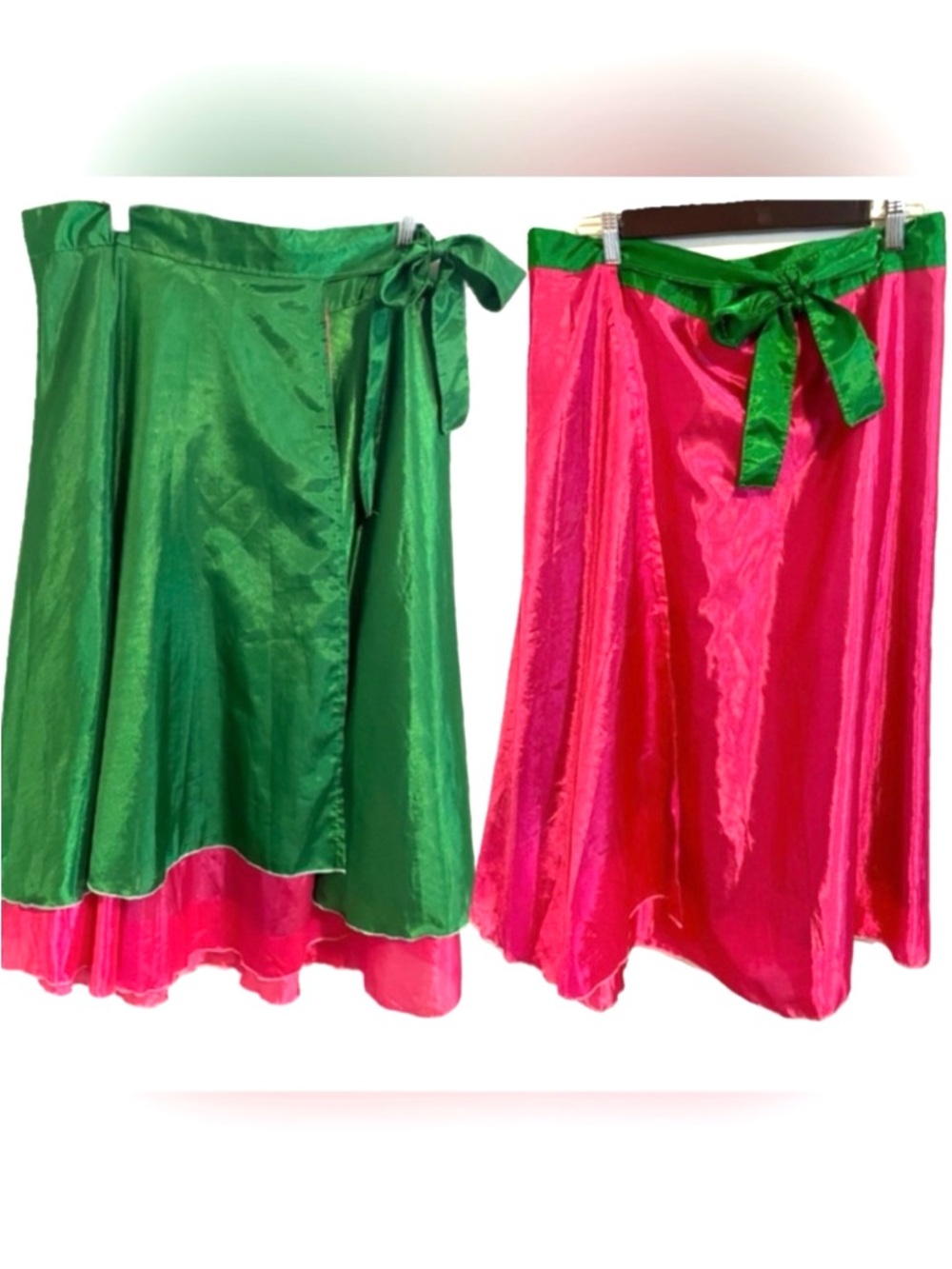 Reversible Convertible Midi Wrap Skirt Sarong Sari Halter Dress Gypsy Boho EUC